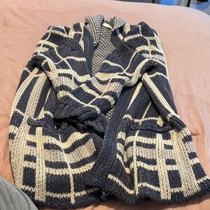 Treasure & Bond Black and Cream Cardigan